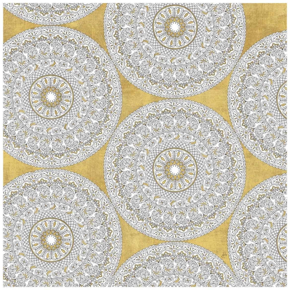 Color my World Mandala Pattern Gold -Paper Art-42&quotx42"