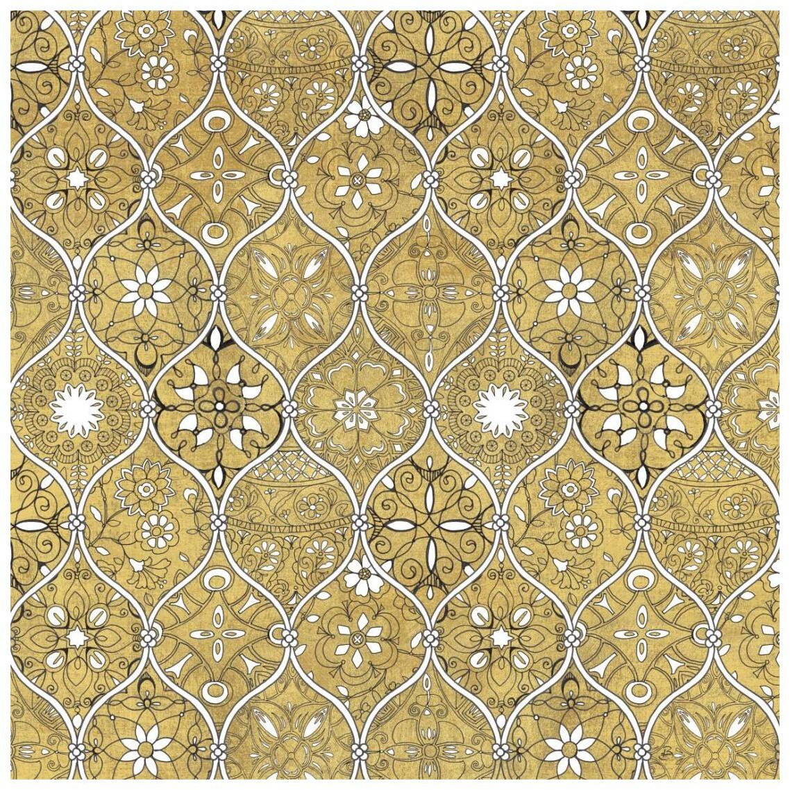 Color my World Spice Mosaic Pattern Gold -Paper Art-26&quotx26"