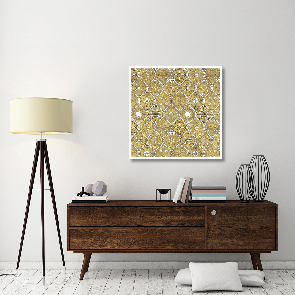 Color my World Spice Mosaic Pattern Gold -Paper Art-38&quotx38"