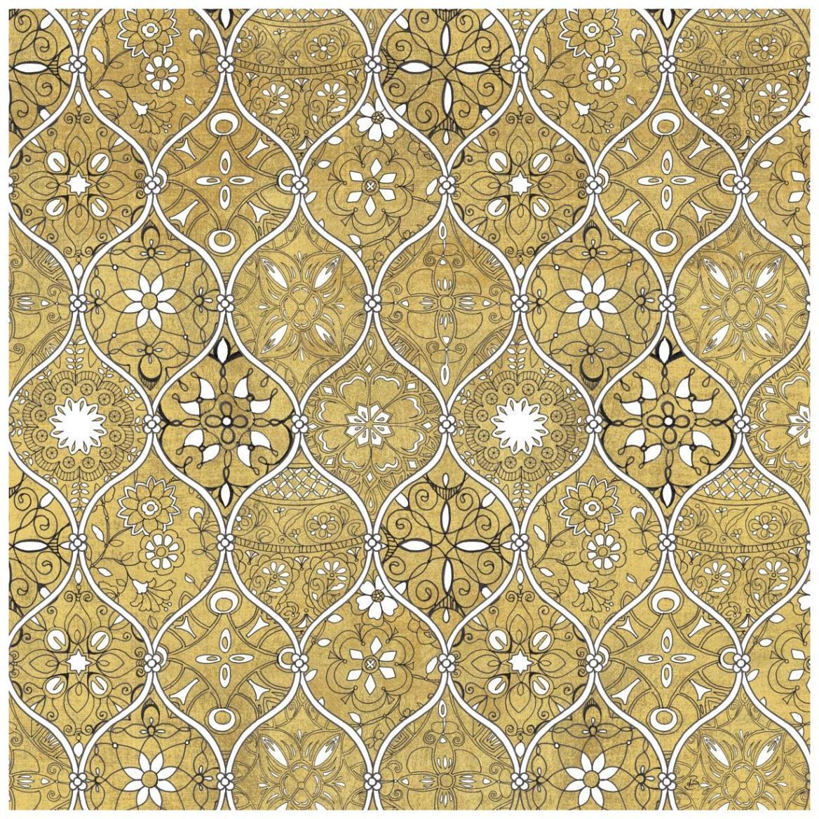 Color my World Spice Mosaic Pattern Gold -Paper Art-42&quotx42"