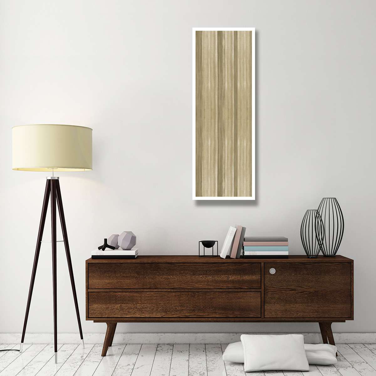 Mumbai Rainbow Stripes Neutral -Paper Art-20&quotx56"