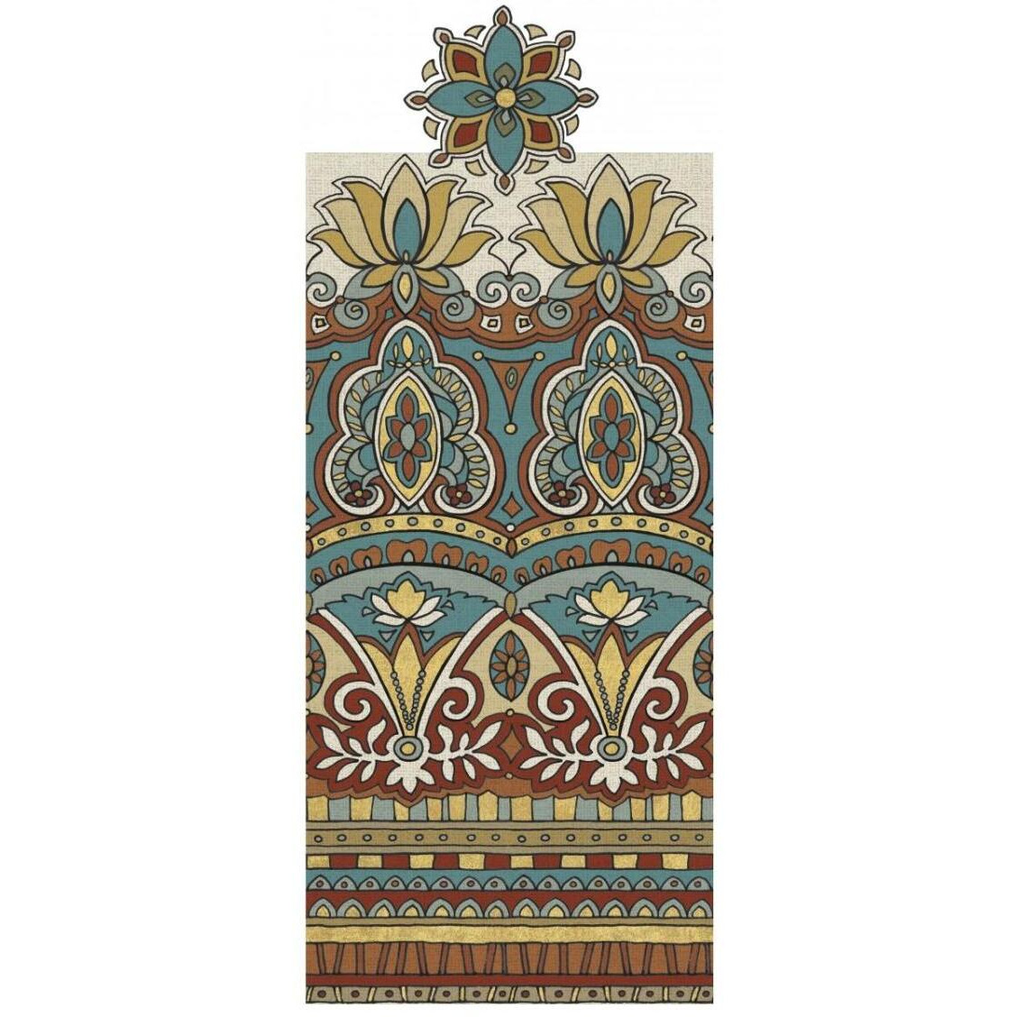 Spice Route Elephant Border -Paper Art-14.6&quotx32"