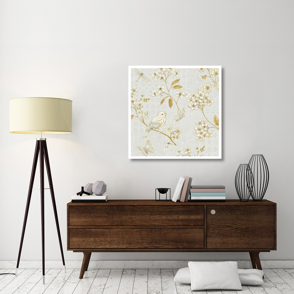 Golden Garden IV -Paper Art-38&quotx38"