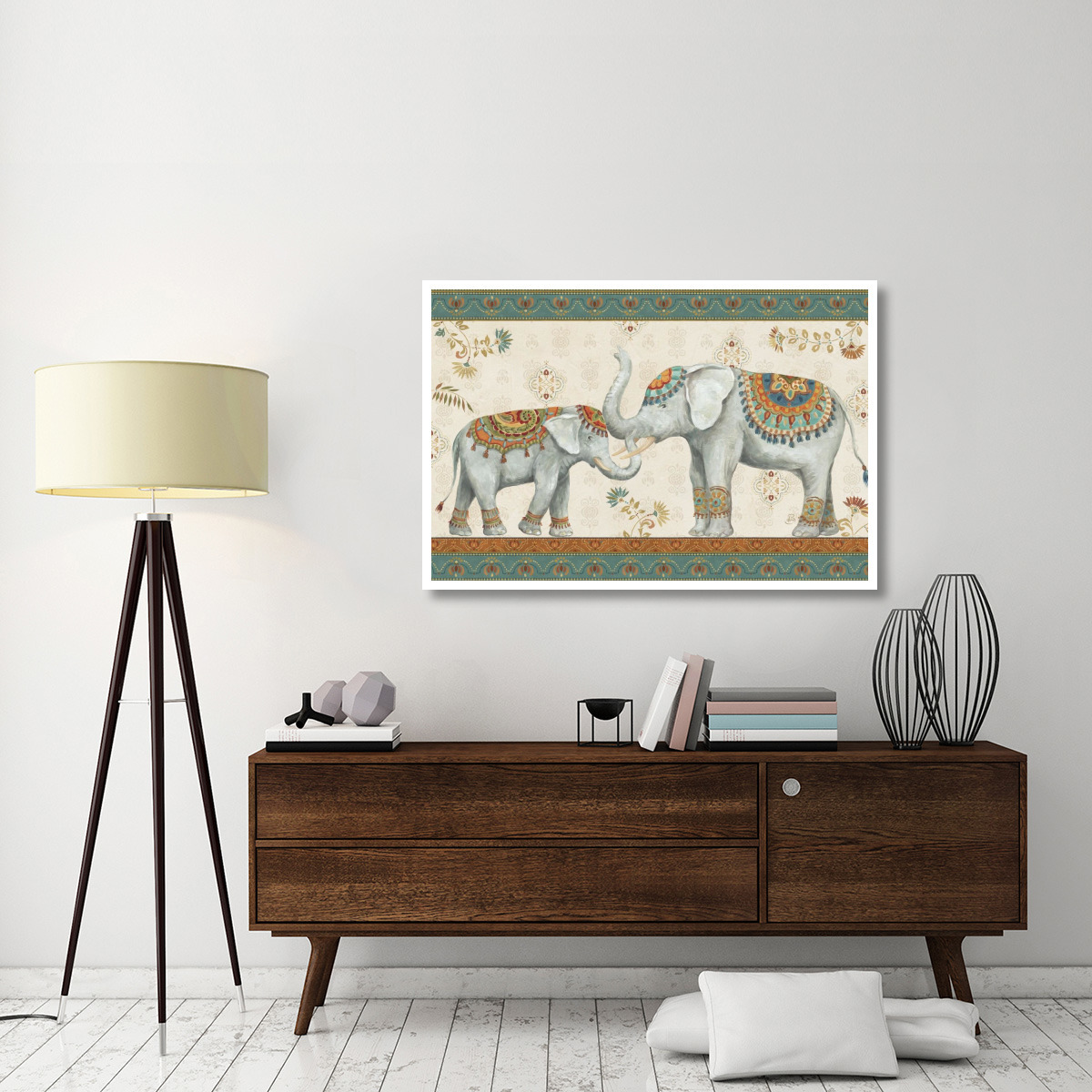 Elephant Walk I -Paper Art-50&quotx34"