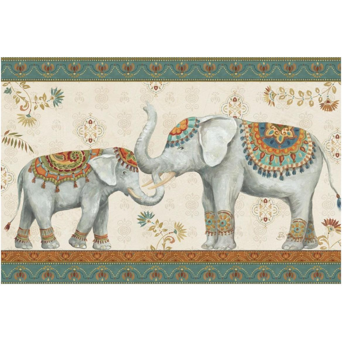 Elephant Walk I -Paper Art-62&quotx42"