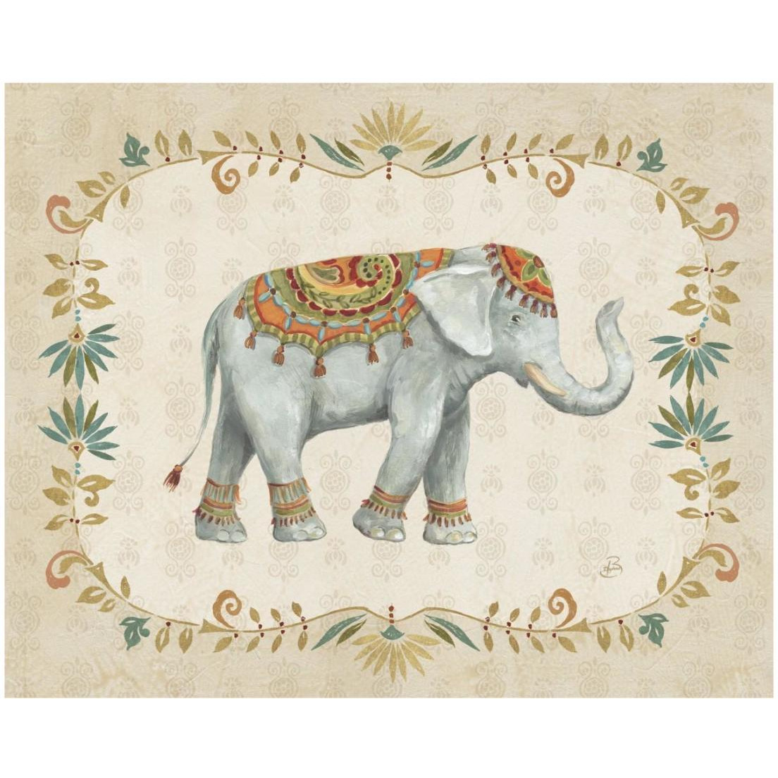 Elephant Walk II -Paper Art-22&quotx18"