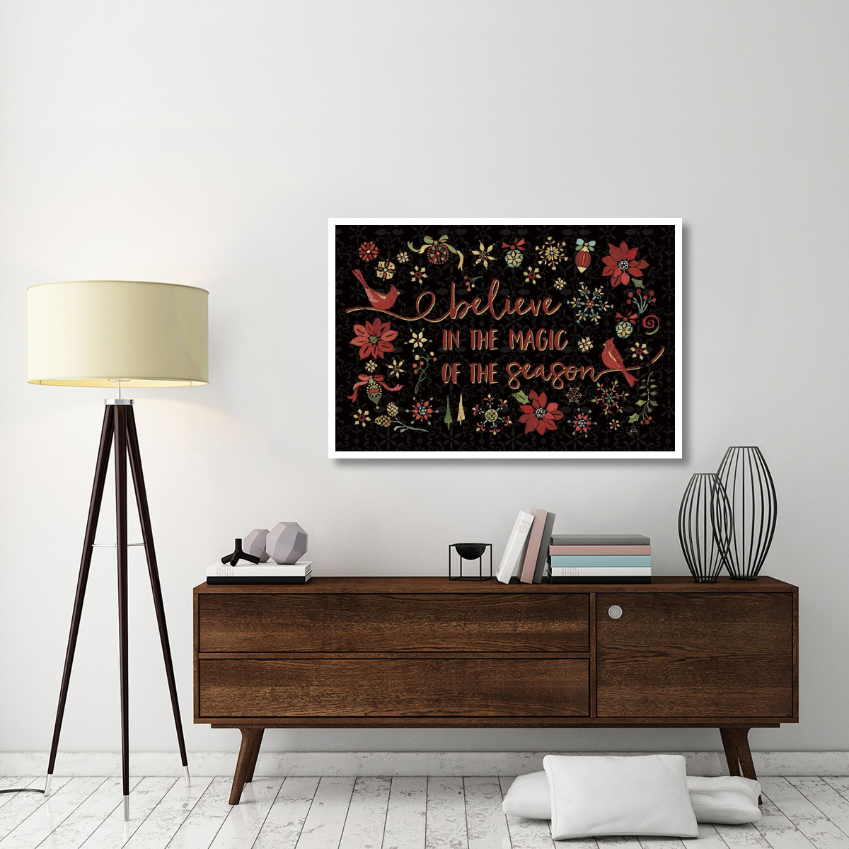 Holiday Impressions II Black -Paper Art-50&quotx34"