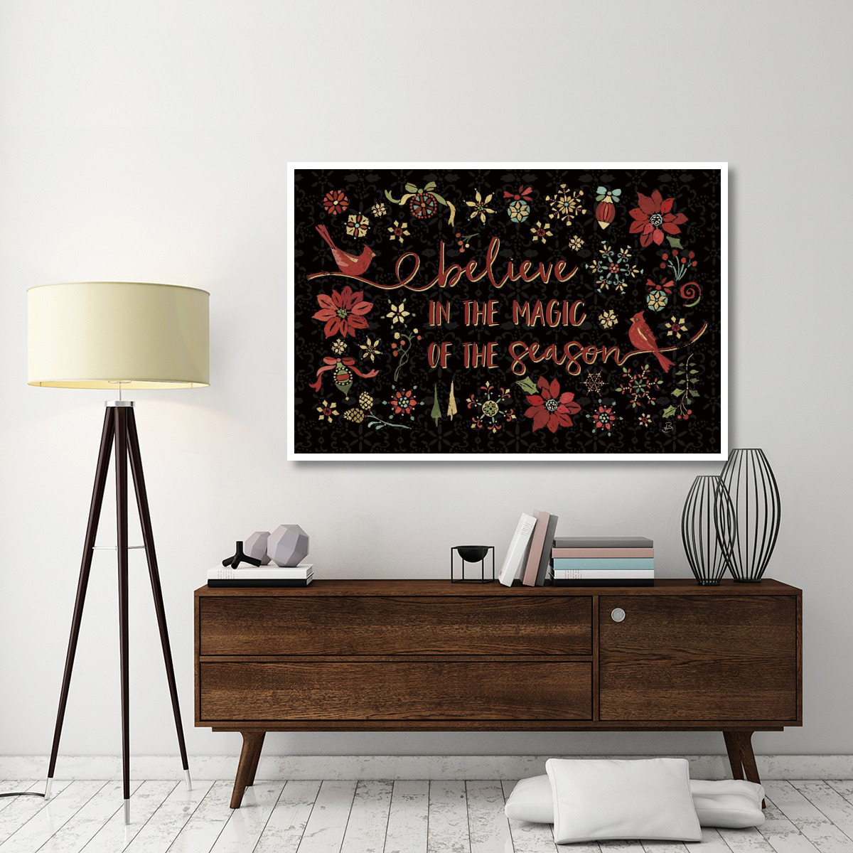 Holiday Impressions II Black -Paper Art-62&quotx42"