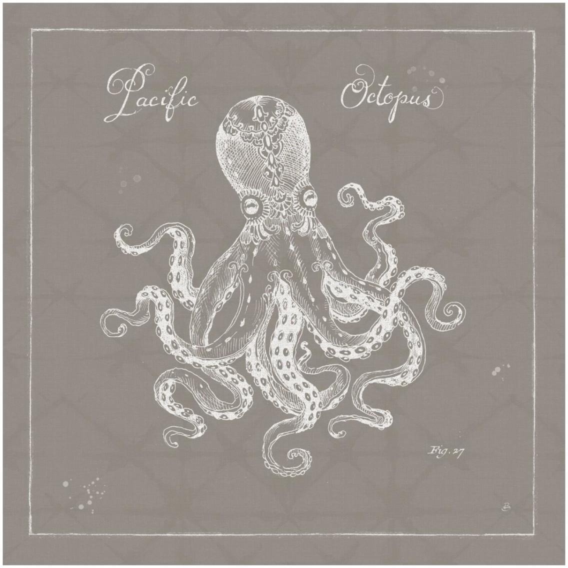 Underwater Life X Greige -Paper Art-32&quotx32"