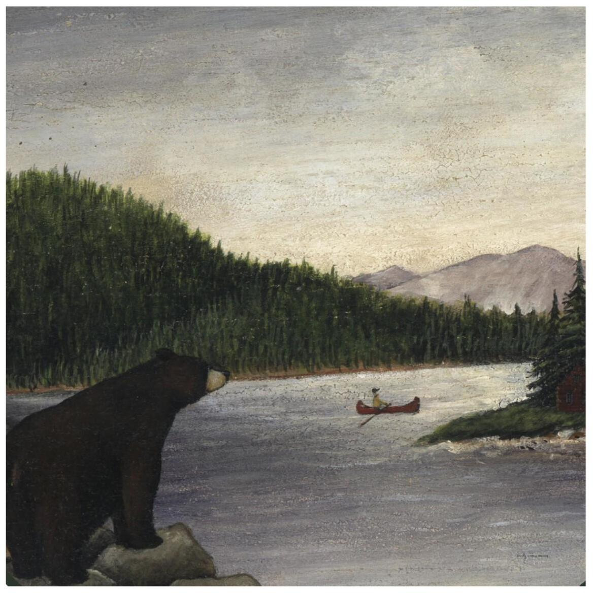 North Woods Bear II -Paper Art-42&quotx42"