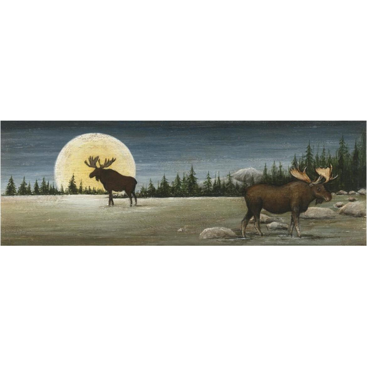 North Woods Moose Crop -Paper Art-74&quotx26"