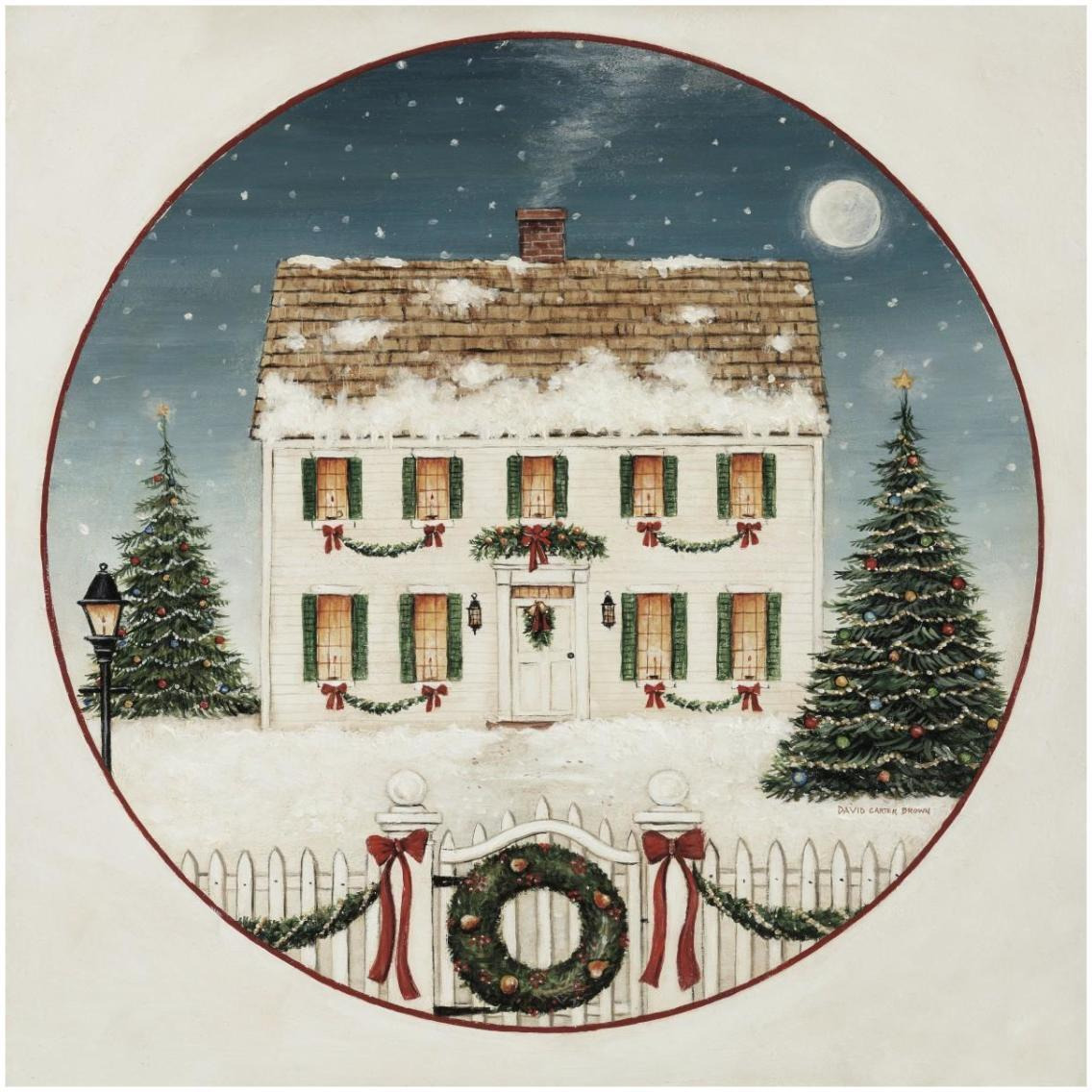 Merry Lil House -Paper Art-32&quotx32"