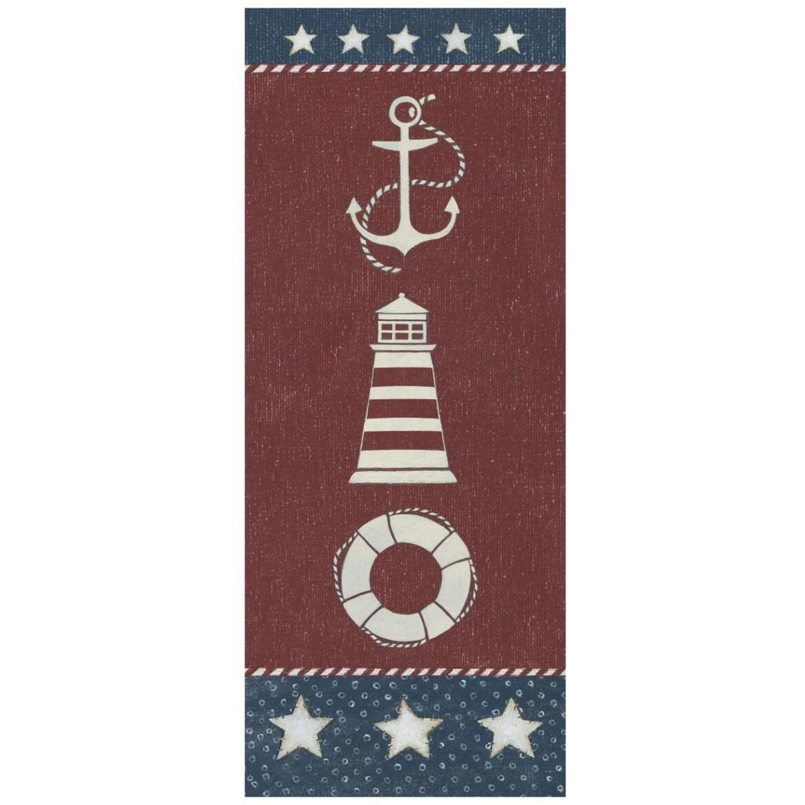 Coastal Americana Panel I -Paper Art-18&quotx42"