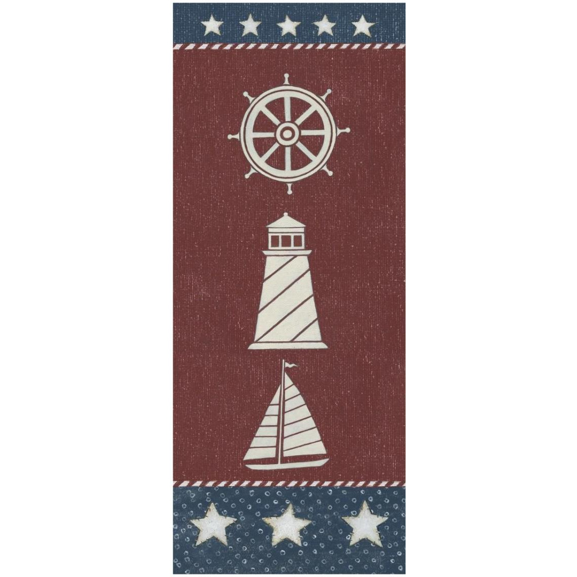 Coastal Americana Panel II -Paper Art-14&quotx32"