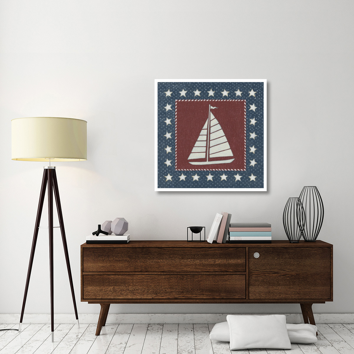 Coastal Americana I -Paper Art-38&quotx38"