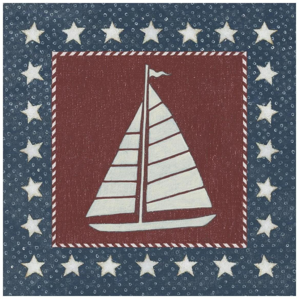Coastal Americana I -Paper Art-42&quotx42"