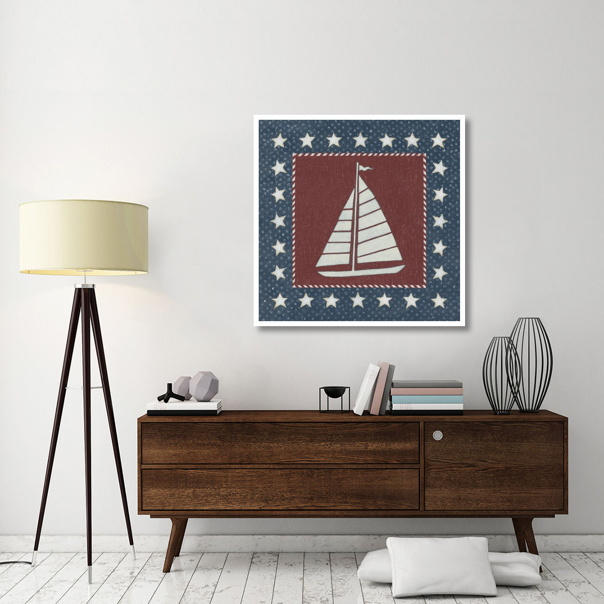 Coastal Americana I -Paper Art-42&quotx42"