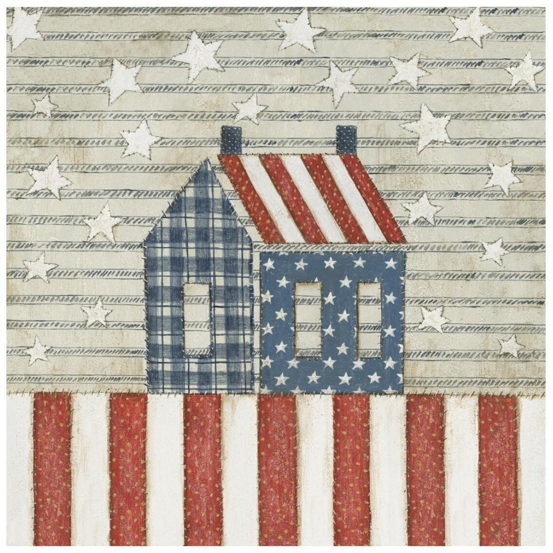 Americana Quilt V -Paper Art-26&quotx26"