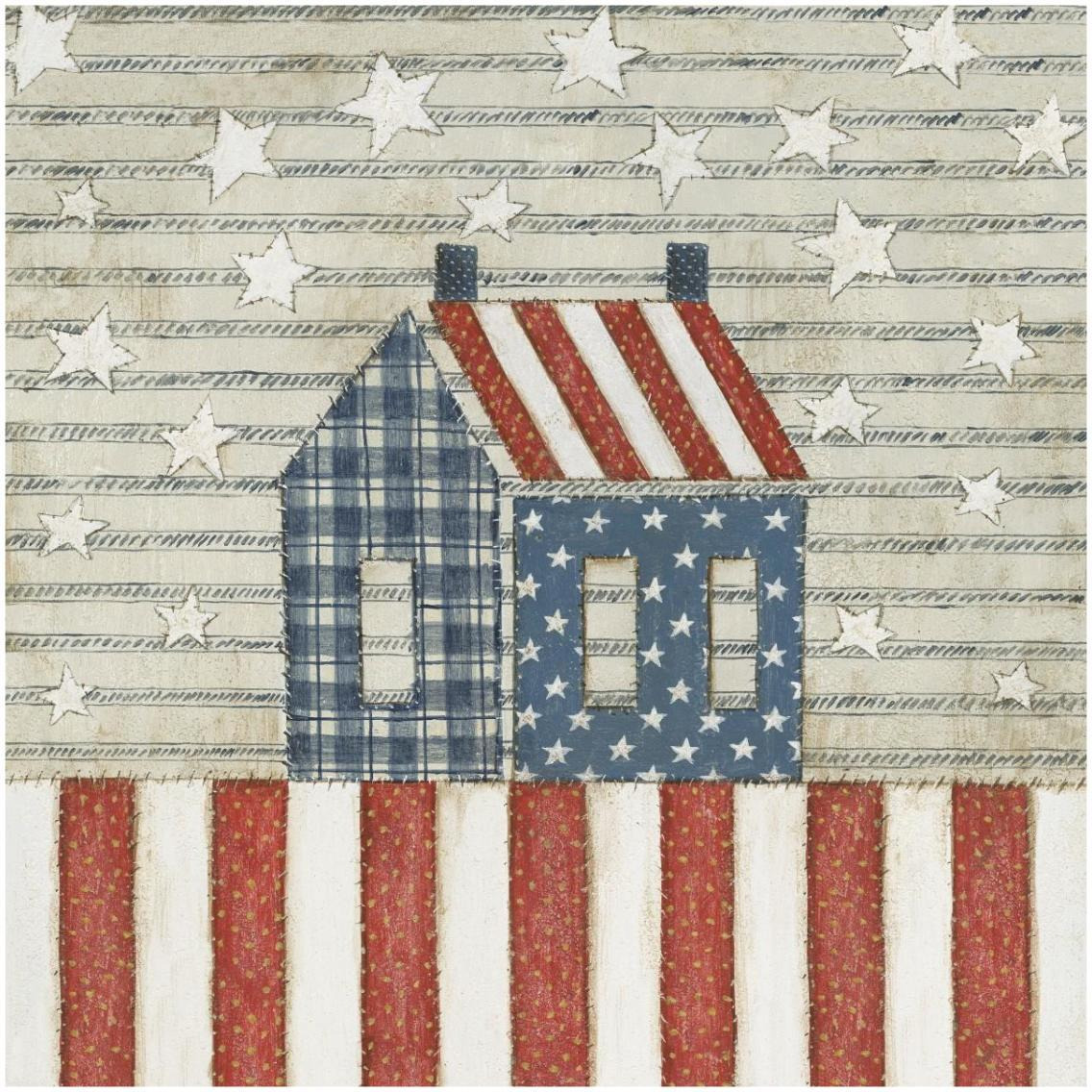 Americana Quilt V -Paper Art-32&quotx32"
