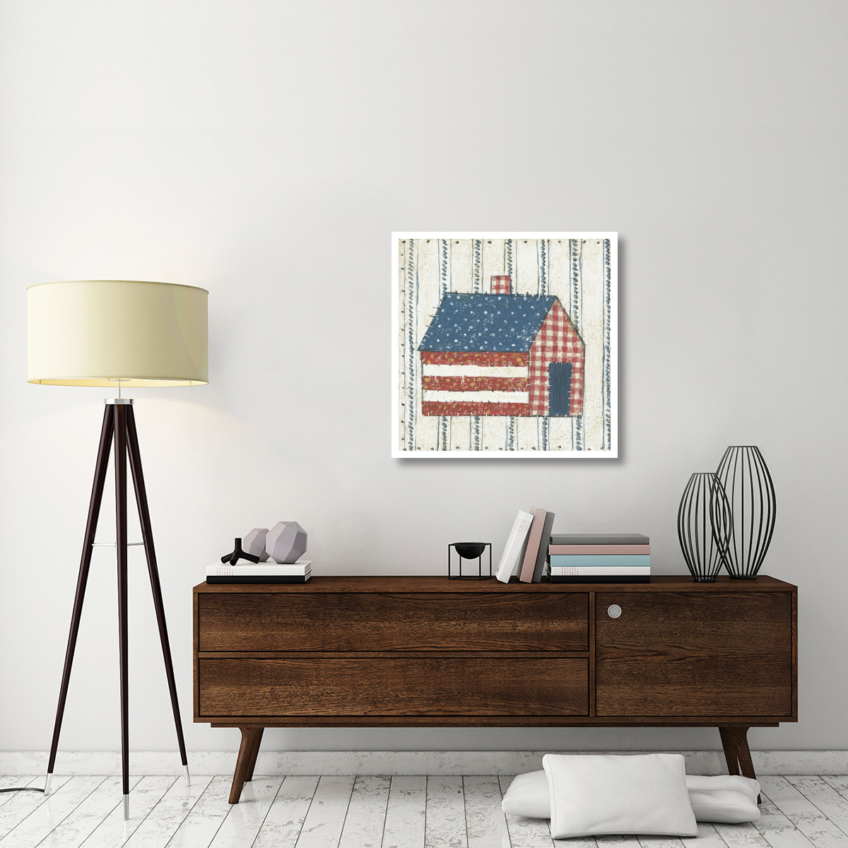 Americana Quilt III -Paper Art-32&quotx32"