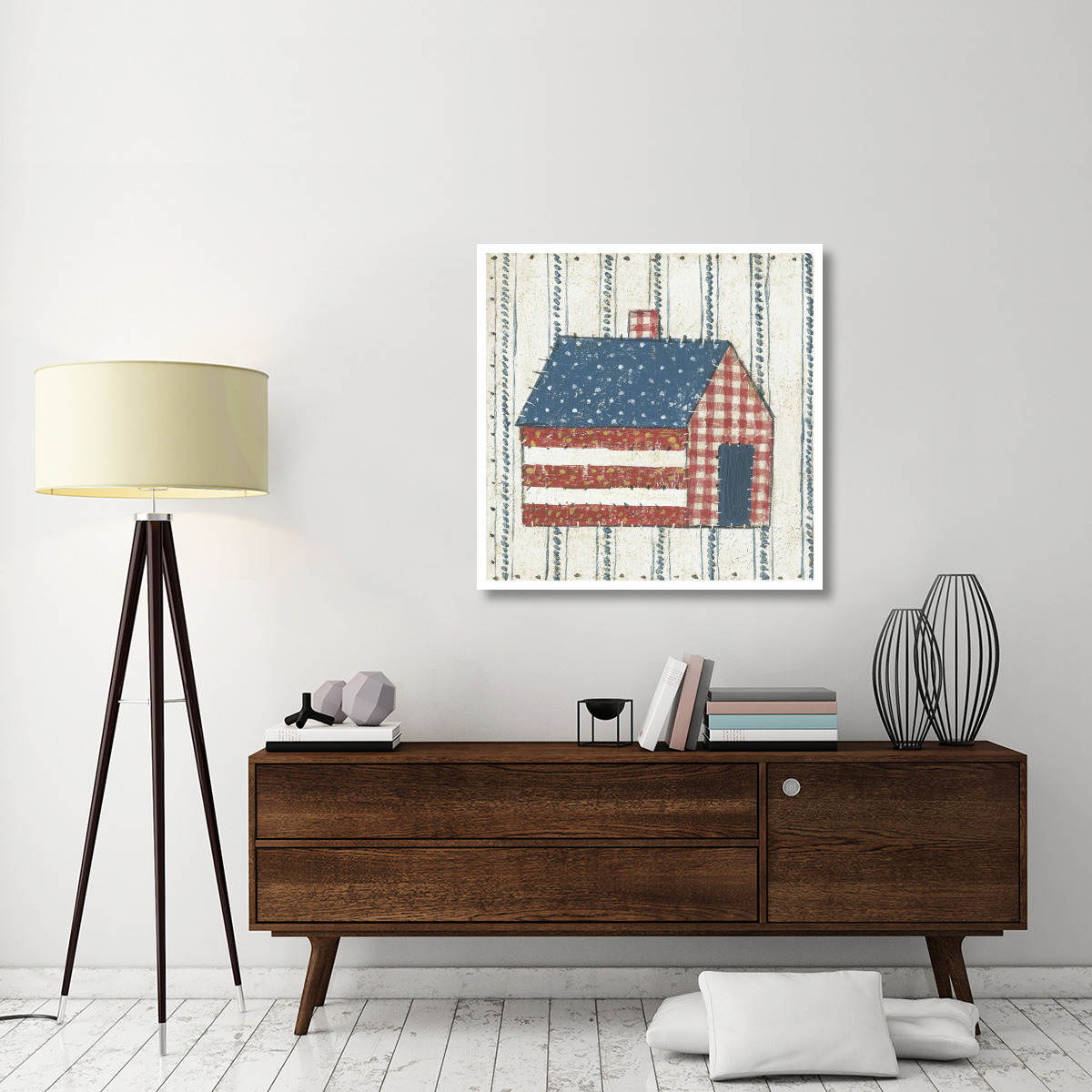 Americana Quilt III -Paper Art-38&quotx38"
