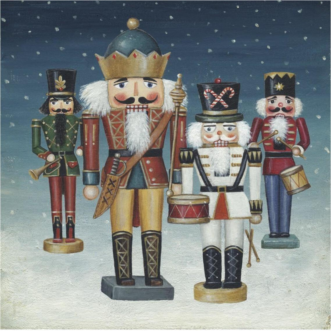 King Nutcrackers Snow -Paper Art-38&quotx38"