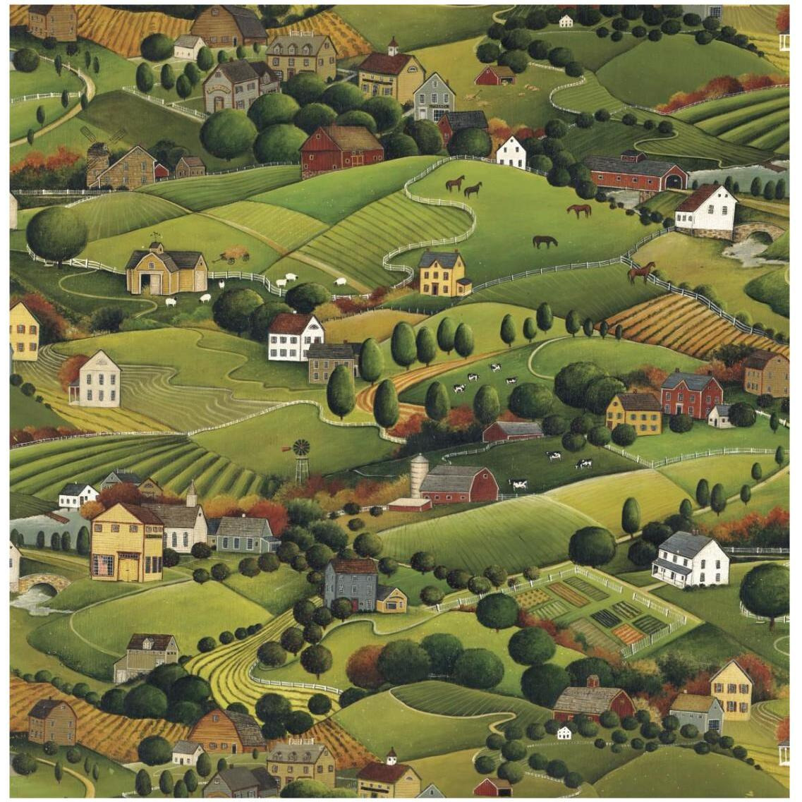 Pleasant Valley -Paper Art-32&quotx32"