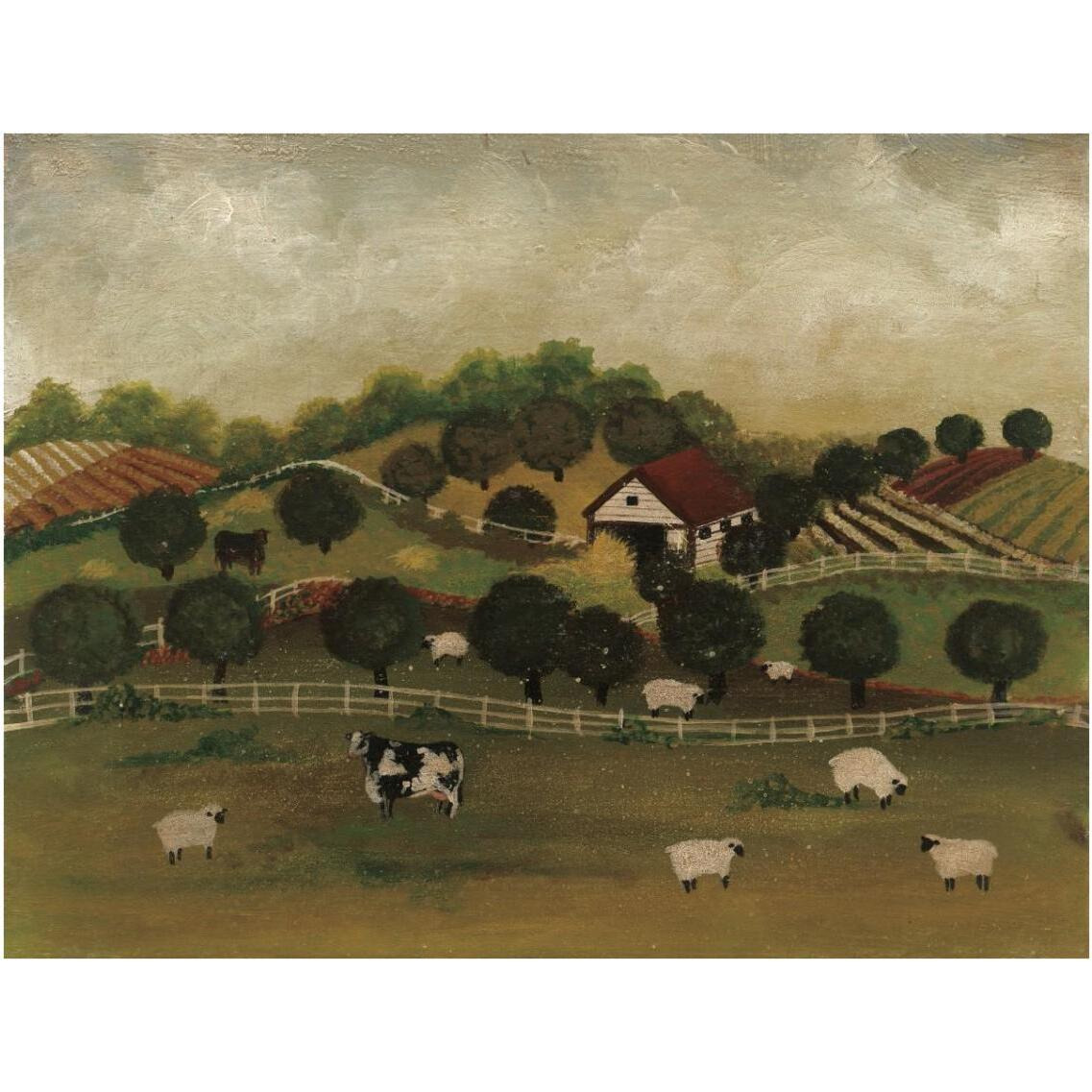 A Day at the Farm II -Paper Art-18&quotx14"