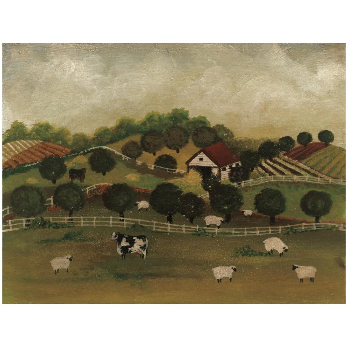 A Day at the Farm II -Paper Art-50&quotx38"