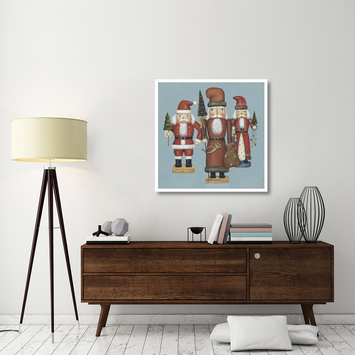 Santa Nutcrackers -Paper Art-38&quotx38"