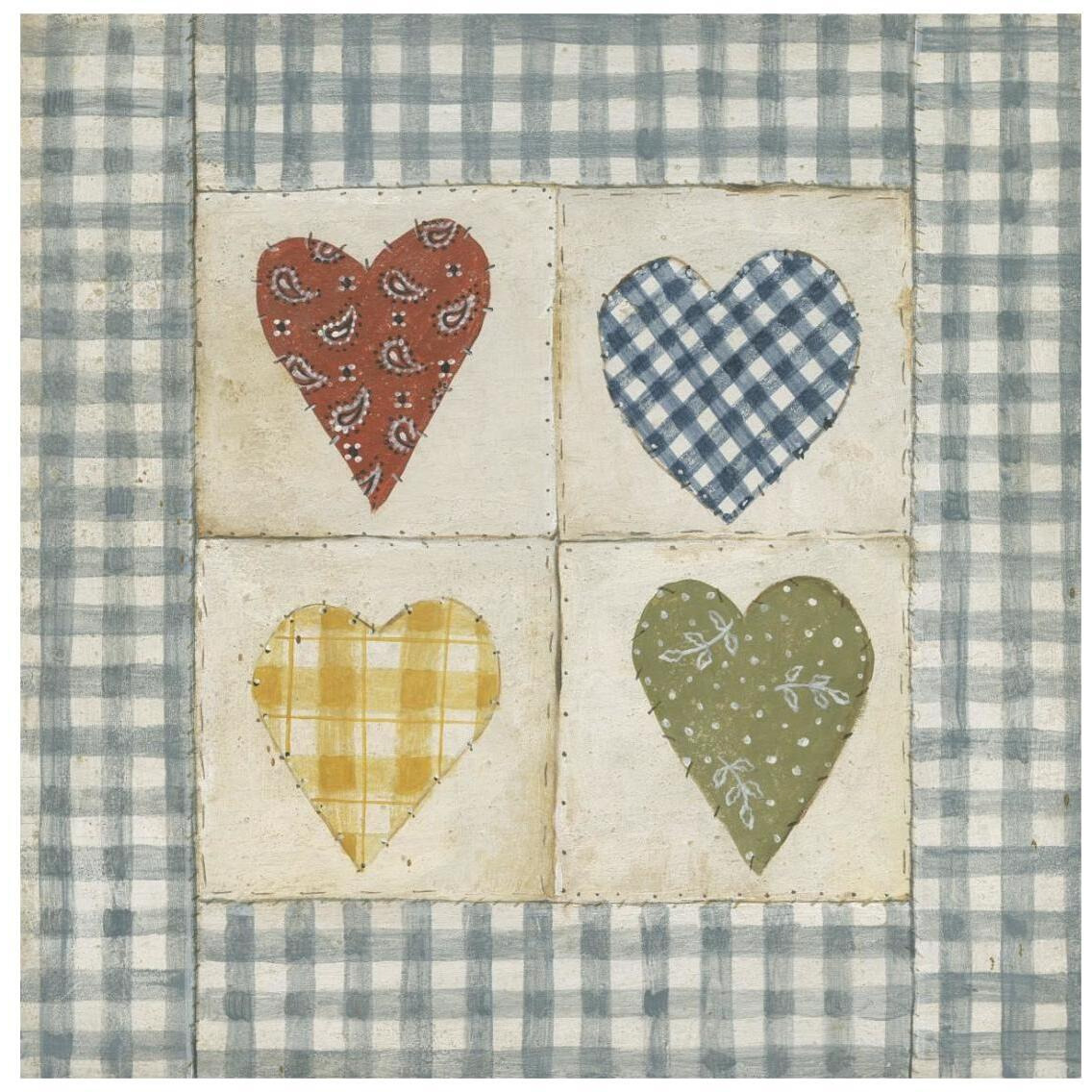 Americana Hearts -Paper Art-26&quotx26"