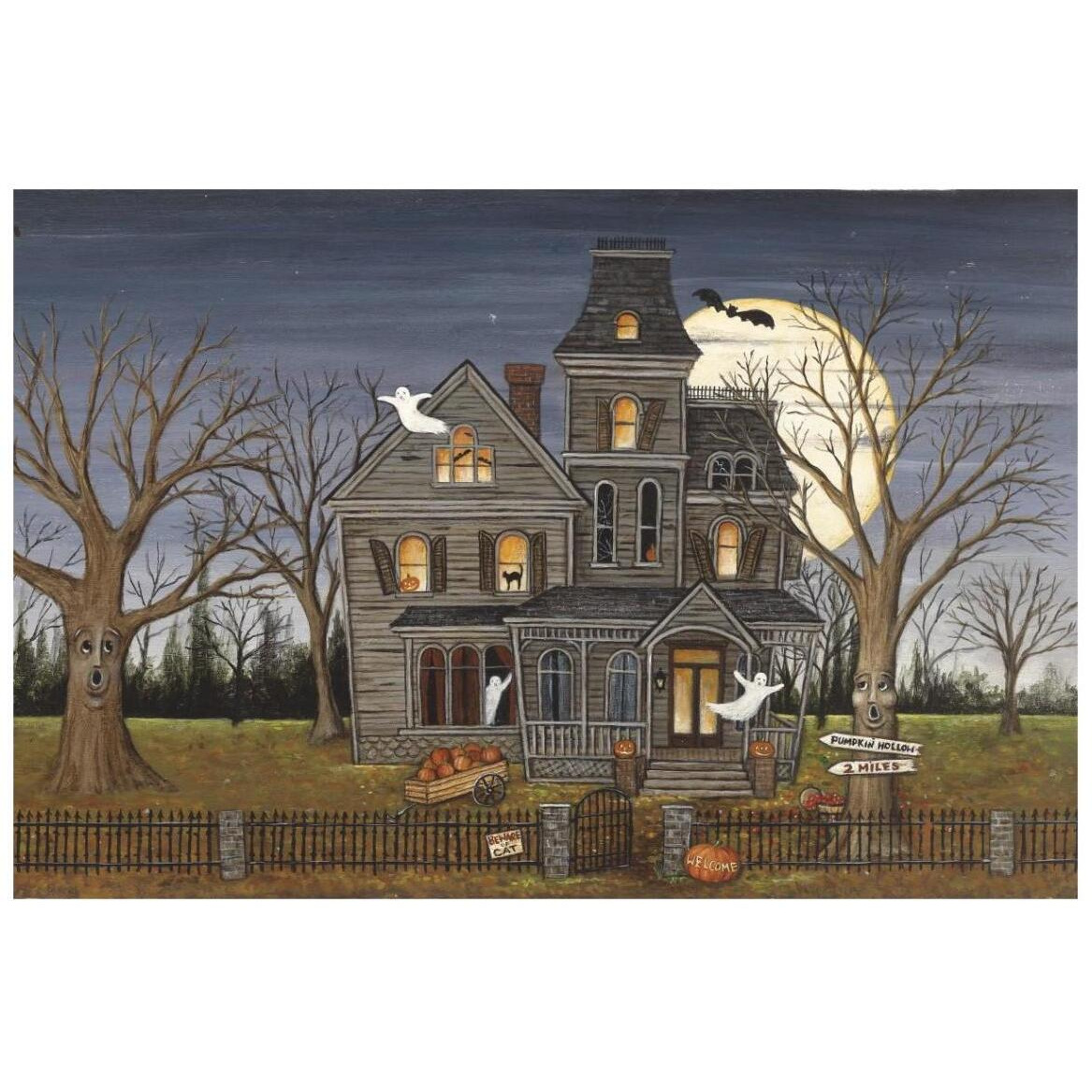 Haunted House -Paper Art-20&quotx14"