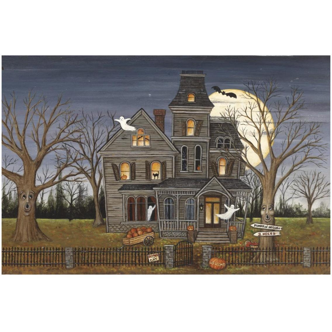 Haunted House -Paper Art-32&quotx22"