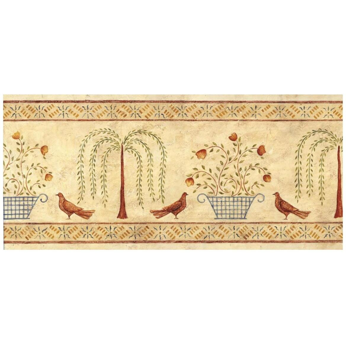 Willow Basket Border -Paper Art-46&quotx22.24"