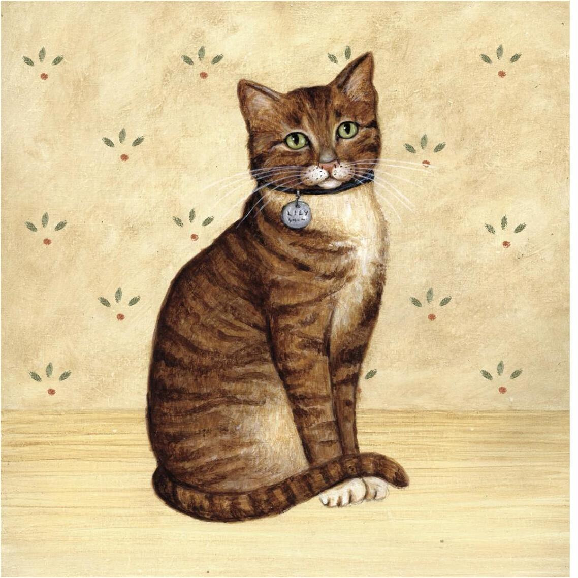 Country Kitty IV -Paper Art-38&quotx38"