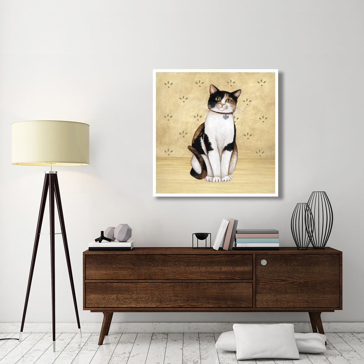Country Kitty III -Paper Art-42&quotx42"
