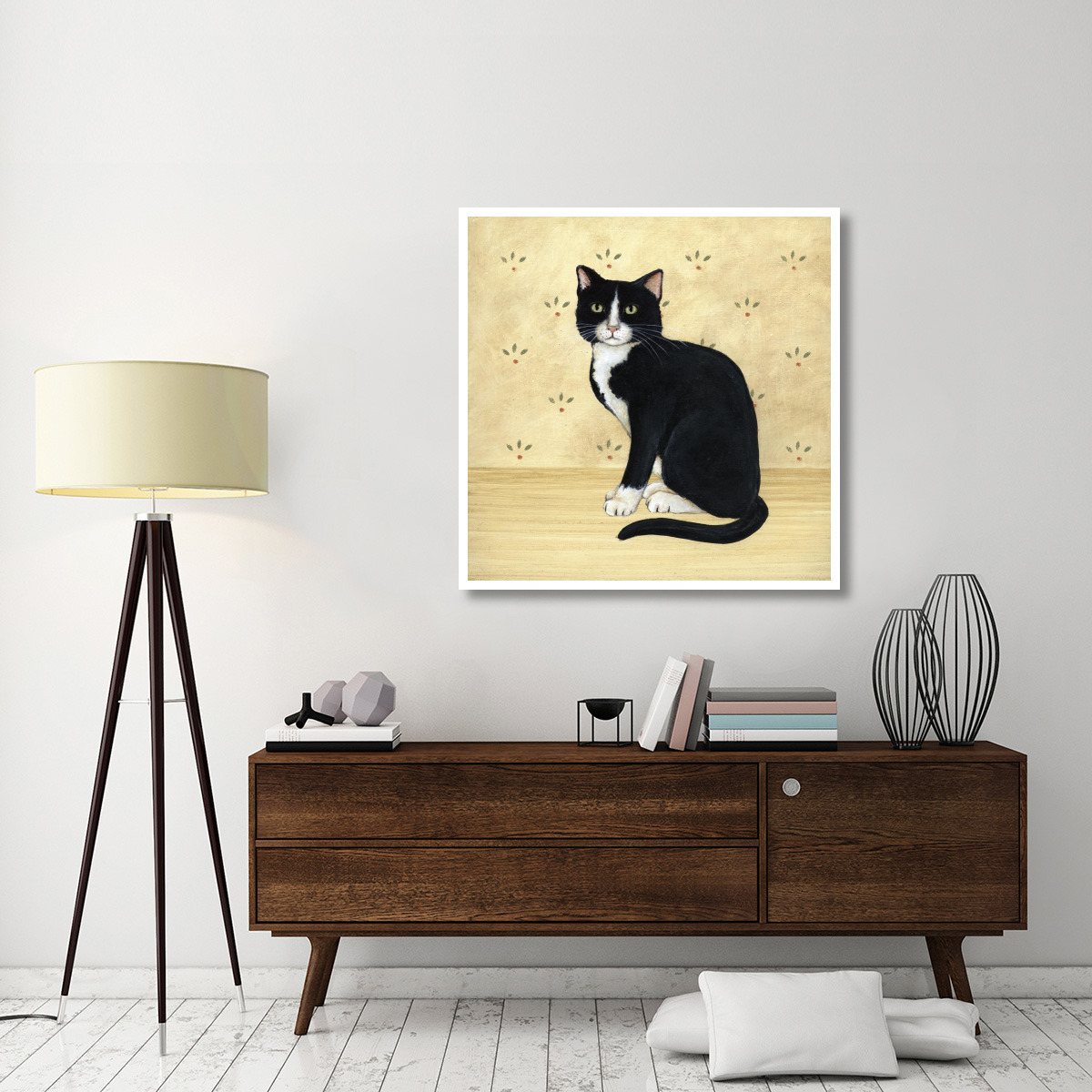 Country Kitty I -Paper Art-42&quotx42"