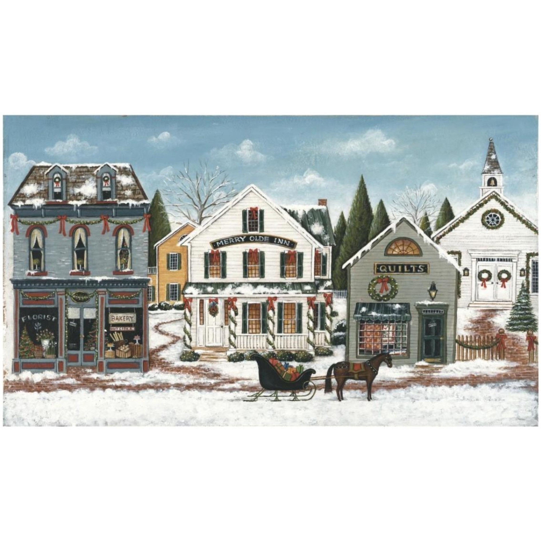 Christmas Village I -Paper Art-32&quotx19.4"