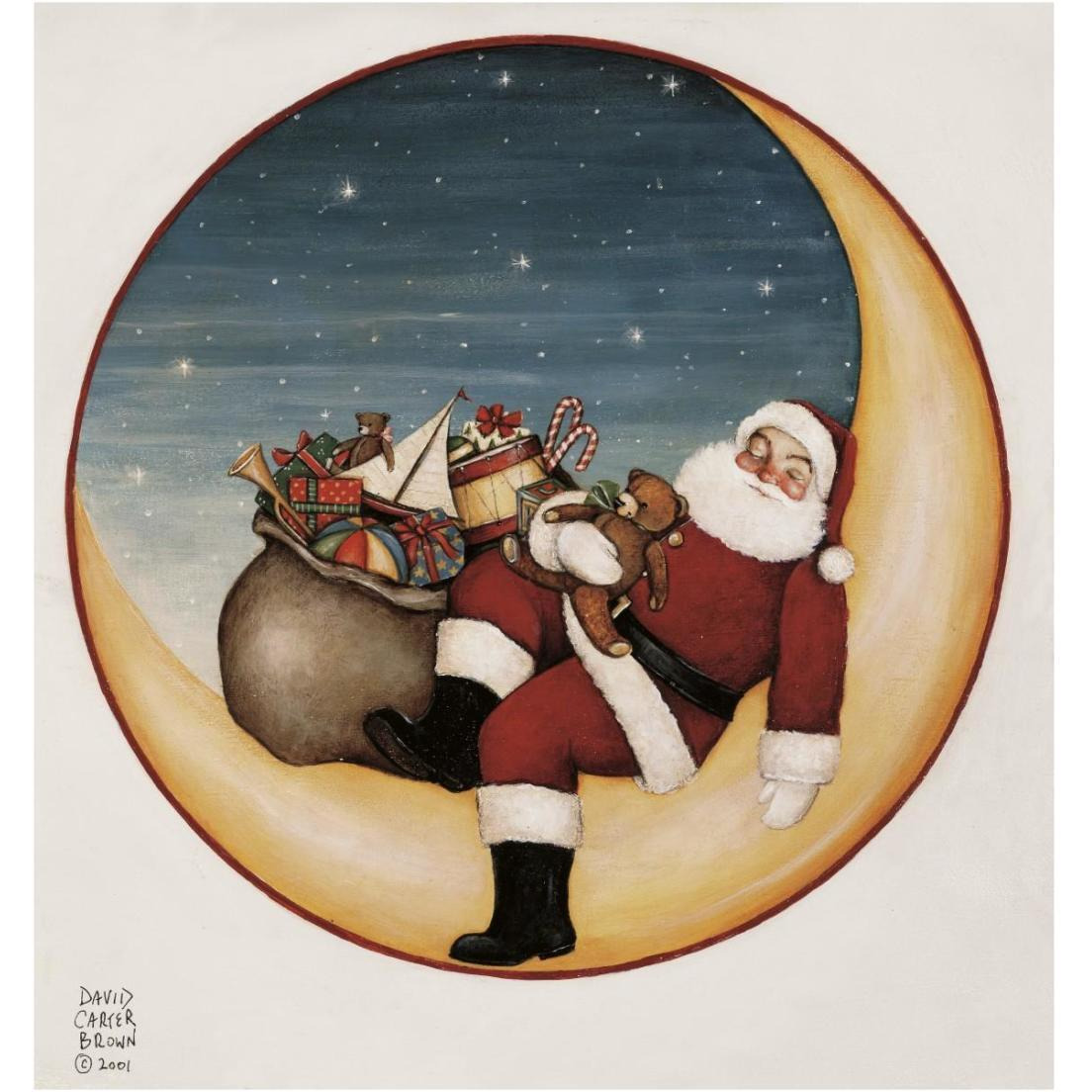 Merry Lil Santa -Paper Art-22.68&quotx24"