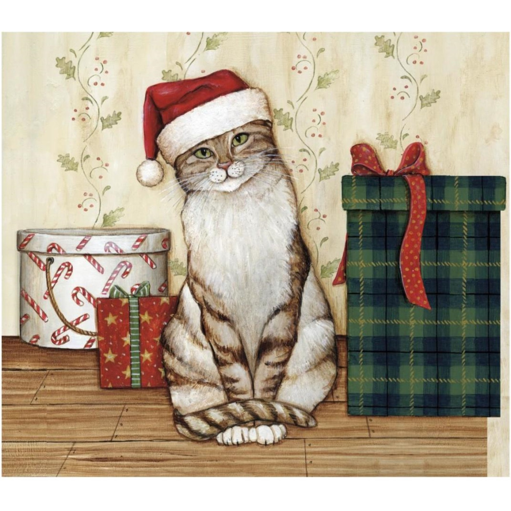 Christmas Kitty III -Paper Art-18&quotx16.08"