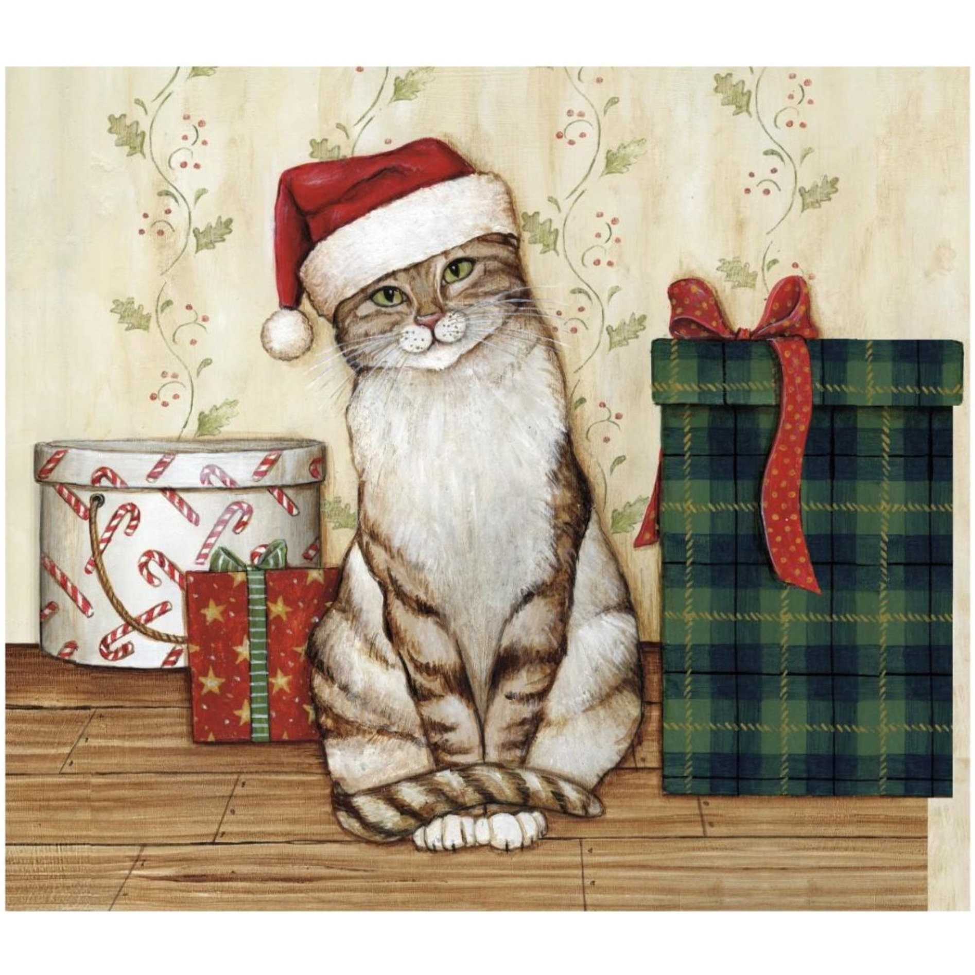 Christmas Kitty III -Paper Art-32&quotx28.4"