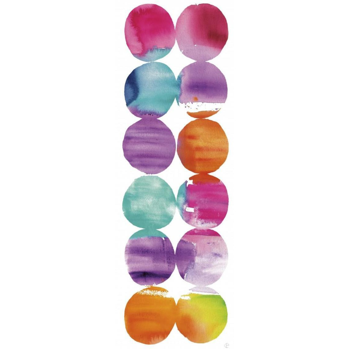 Spring Dots Panel I -Paper Art-26&quotx74"