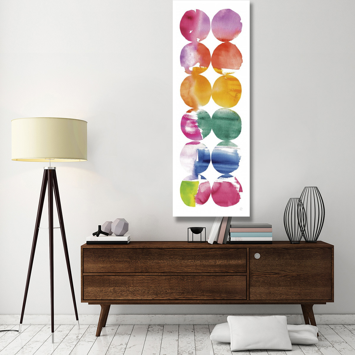 Spring Dots Panel II -Paper Art-26&quotx74"