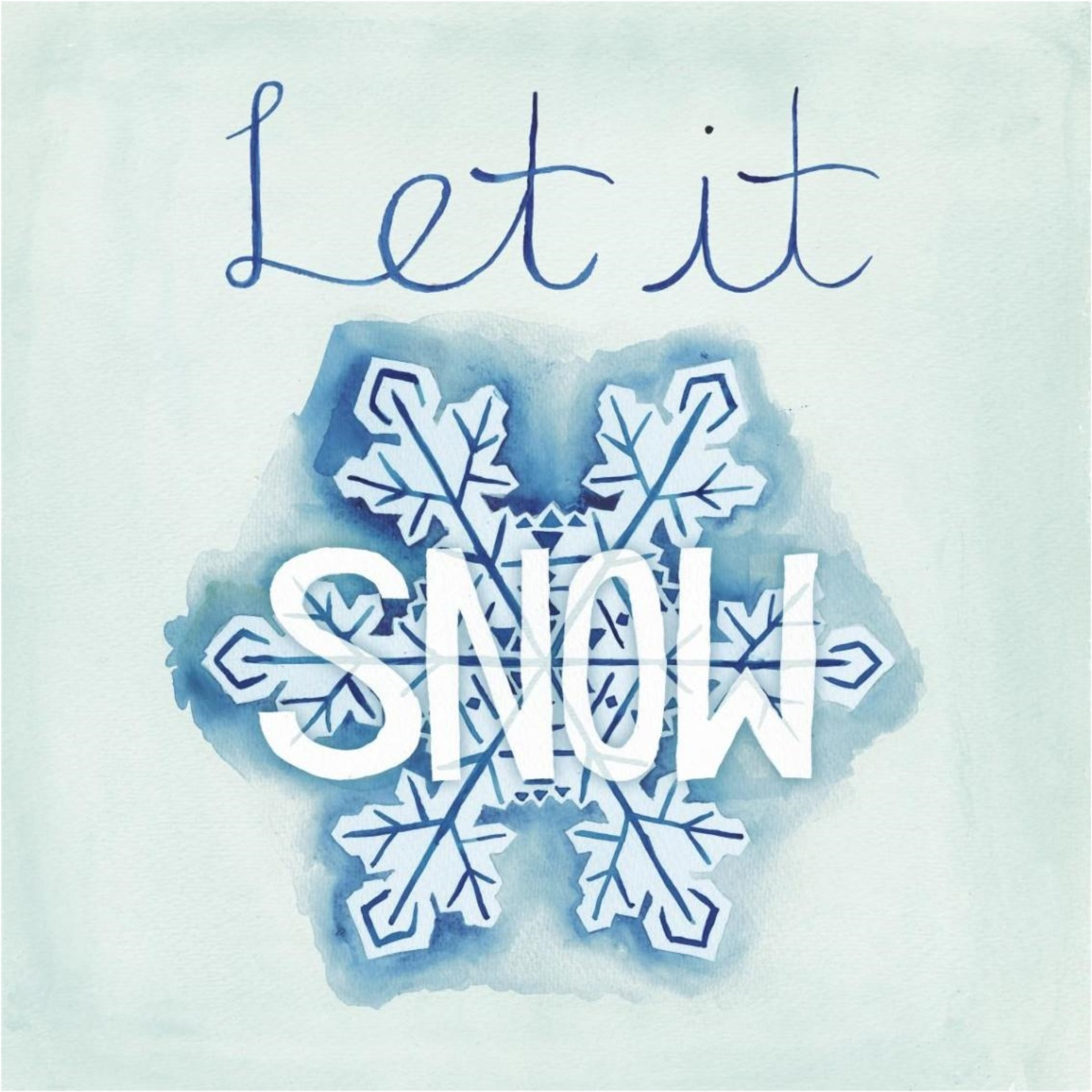 Snowflake Sayings I -Paper Art-38&quotx38"