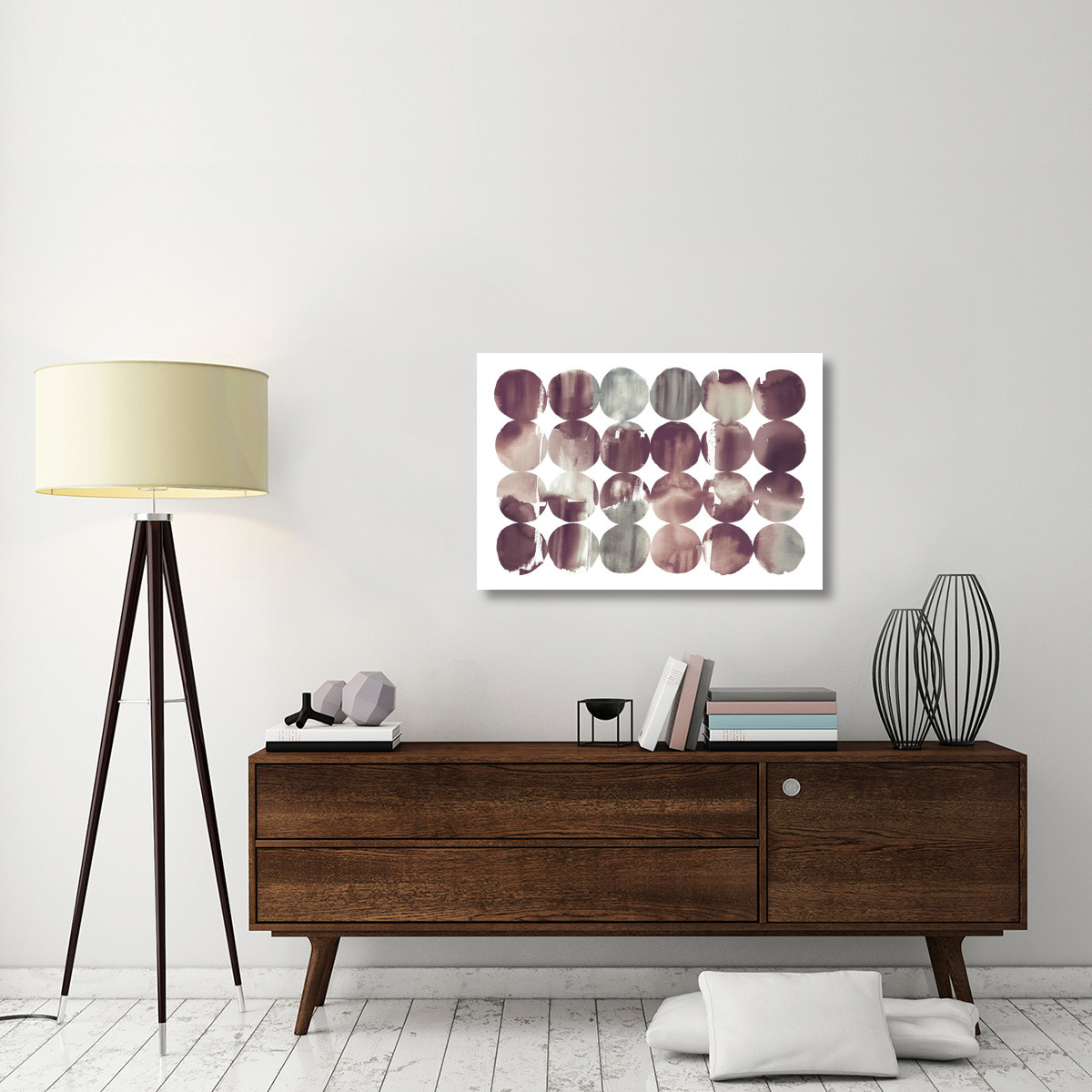 Spring Dots Plum -Paper Art-38&quotx26"