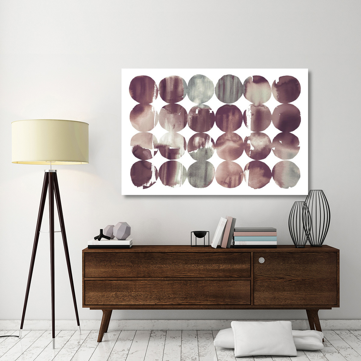 Spring Dots Plum -Paper Art-62&quotx42"