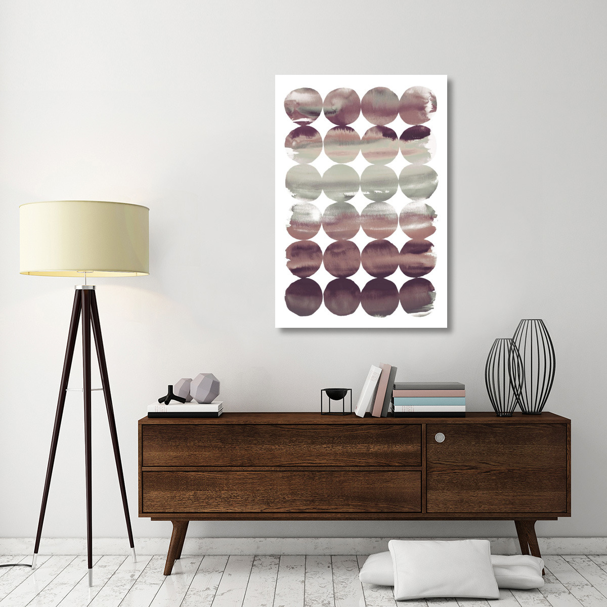 Summer Dots Plum -Paper Art-34&quotx50"
