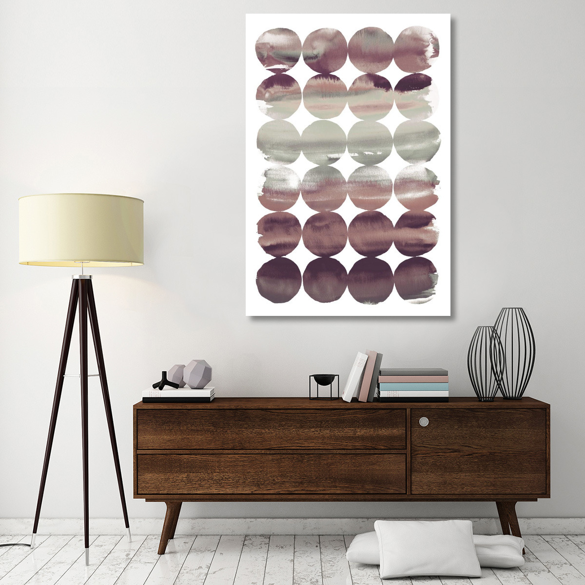 Summer Dots Plum -Paper Art-42&quotx62"