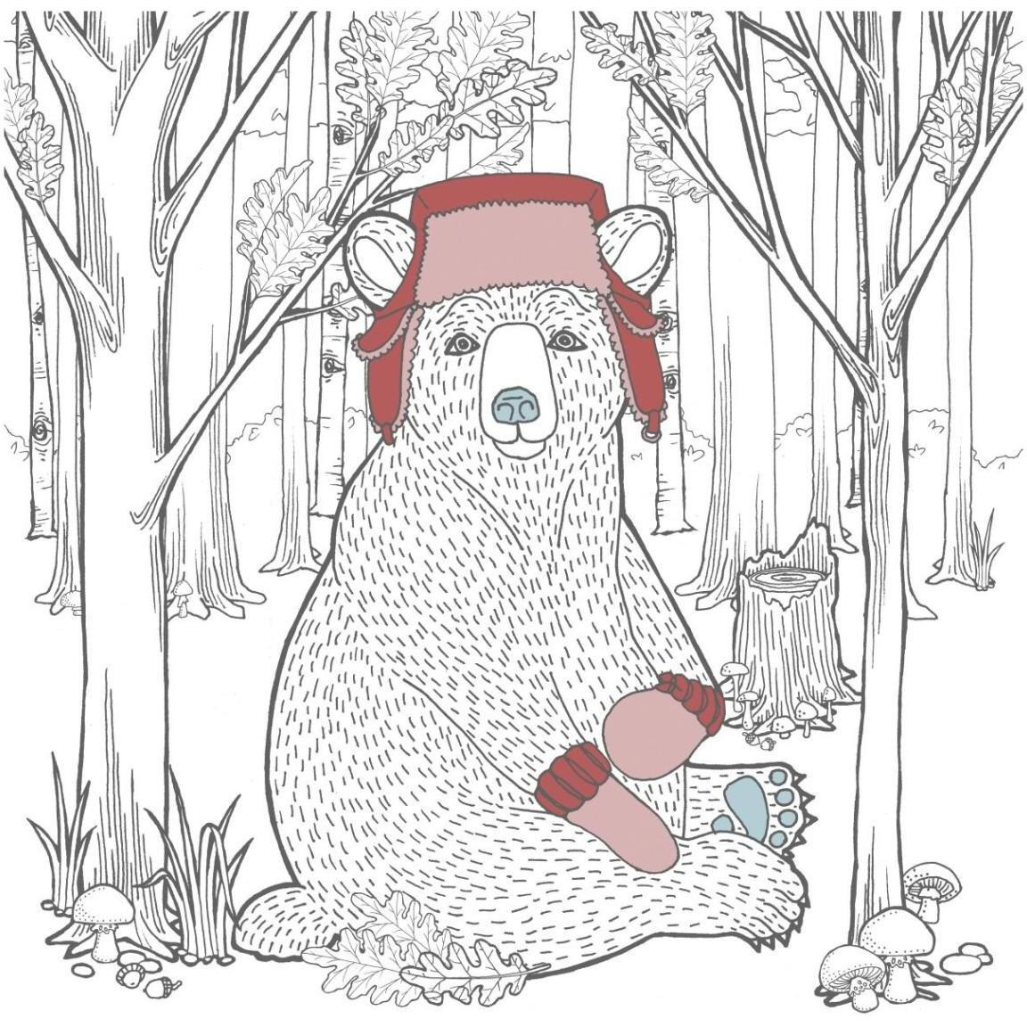 Color the Forest Color I -Paper Art-42&quotx42"