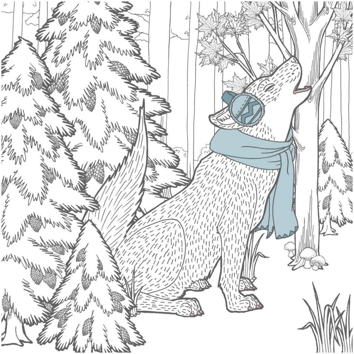 Color the Forest Color VI -Paper Art-42&quotx42"
